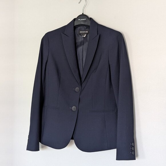 JONES NEW YORK Navy Blazer/Jacket Stretch Women's Size 6 - Picture 2 of 11
